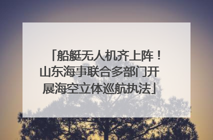 船艇无人机齐上阵！山东海事联合多部门开展海空立体巡航执法