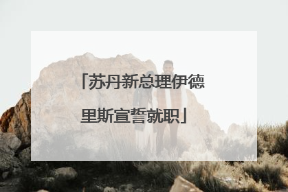 苏丹新总理伊德里斯宣誓就职