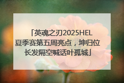 英魂之刃2025HEL夏季赛第五周亮点，坤归位长发隔空喊话叶孤城