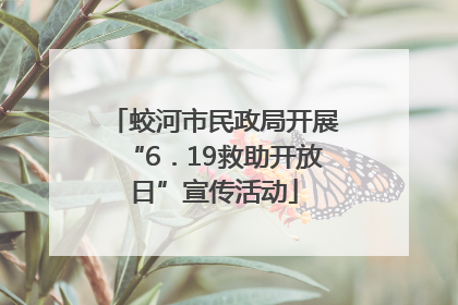 蛟河市民政局开展“6．19救助开放日”宣传活动