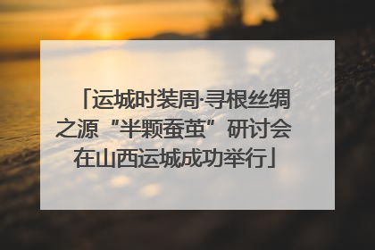 运城时装周·寻根丝绸之源“半颗蚕茧”研讨会在山西运城成功举行