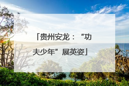贵州安龙：“功夫少年”展英姿