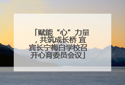 赋能“心”力量，共筑成长桥 宜宾长宁梅白学校召开心育委员会议