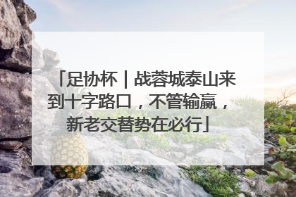 足协杯｜战蓉城泰山来到十字路口，不管输赢，新老交替势在必行