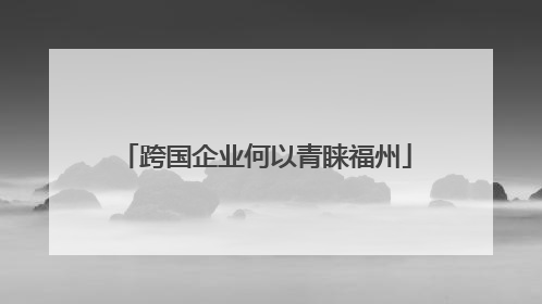 跨国企业何以青睐福州