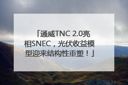 通威TNC 2.0亮相SNEC，光伏收益模型迎来结构性重塑！