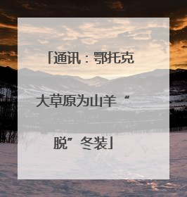 通讯：鄂托克大草原为山羊“脱”冬装