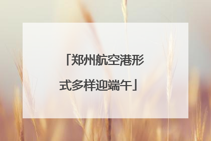 郑州航空港形式多样迎端午