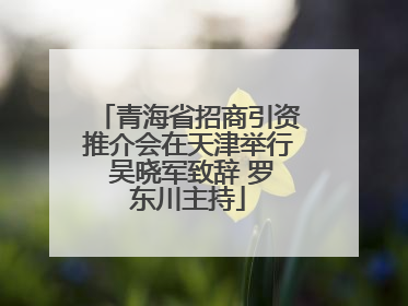 青海省招商引资推介会在天津举行 吴晓军致辞 罗东川主持