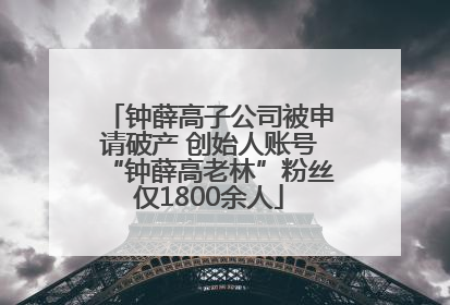 钟薛高子公司被申请破产 创始人账号“钟薛高老林”粉丝仅1800余人