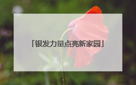 银发力量点亮新家园