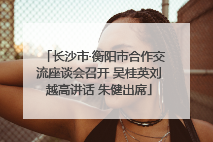 长沙市·衡阳市合作交流座谈会召开 吴桂英刘越高讲话 朱健出席