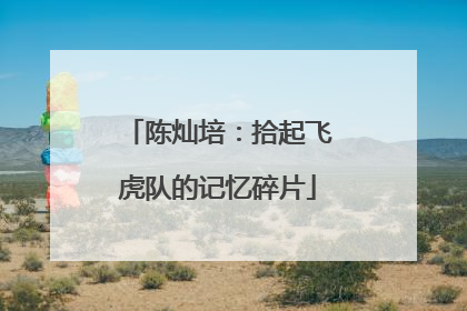 陈灿培：拾起飞虎队的记忆碎片