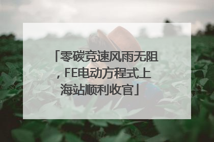 零碳竞速风雨无阻，FE电动方程式上海站顺利收官