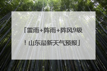雷雨+阵雨+阵风9级！山东最新天气预报