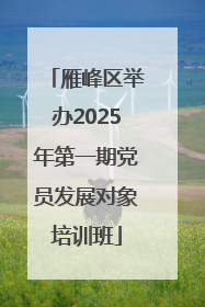 雁峰区举办2025年第一期党员发展对象培训班