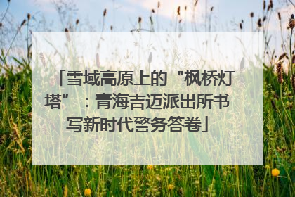 雪域高原上的“枫桥灯塔”：青海吉迈派出所书写新时代警务答卷