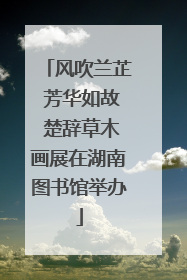 风吹兰芷 芳华如故 楚辞草木画展在湖南图书馆举办