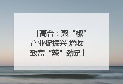 高台：聚“椒”产业促振兴 增收致富“辣”劲足
