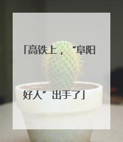 高铁上，“阜阳好人”出手了