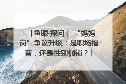 鱼眼·探问丨 “妈妈岗”争议升级：是职场福音，还是性别枷锁？