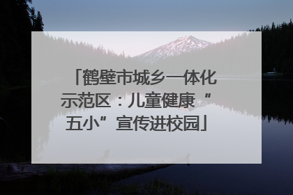 鹤壁市城乡一体化示范区：儿童健康“五小”宣传进校园