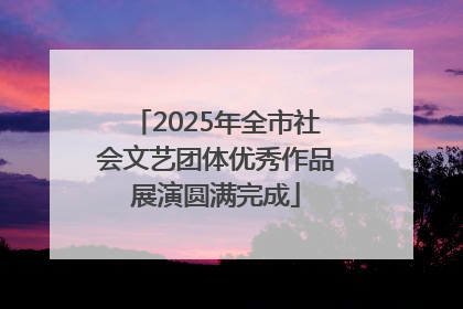 2025年全市社会文艺团体优秀作品展演圆满完成