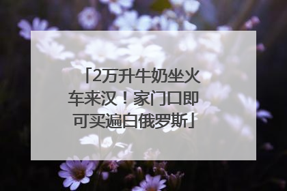 2万升牛奶坐火车来汉！家门口即可买遍白俄罗斯