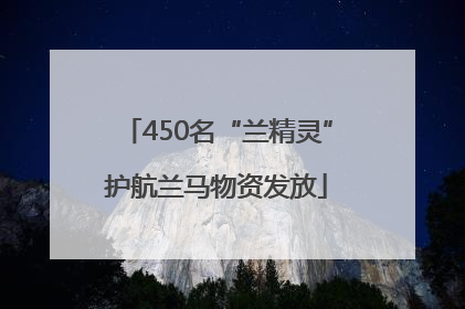 450名“兰精灵”护航兰马物资发放