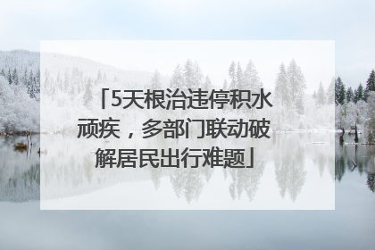 5天根治违停积水顽疾，多部门联动破解居民出行难题
