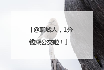 @聊城人，1分钱乘公交啦！